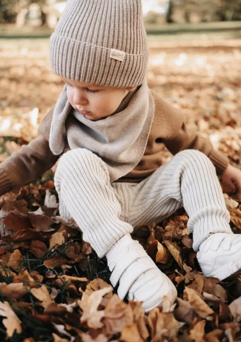 Merino Babyleggings zum Mitwachsen Stein