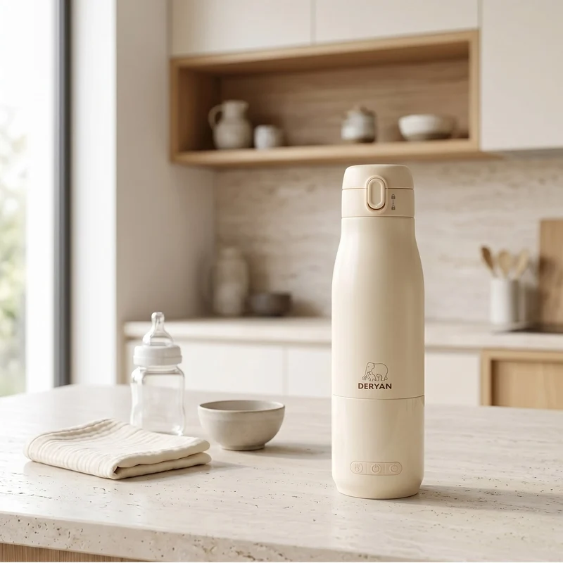 Kabelloser Flaschenwärmer 350 ml – Beige