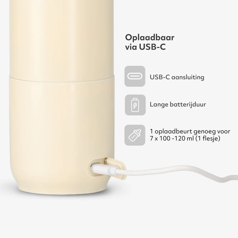 Kabelloser Flaschenwärmer 350 ml – Beige