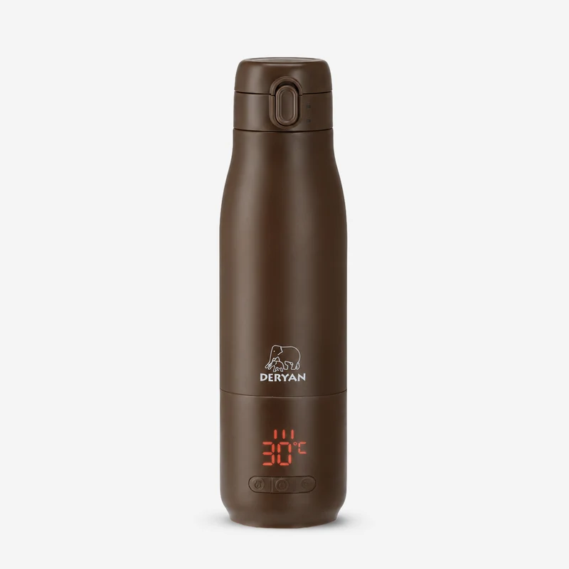 Kabelloser Flaschenwärmer 350 ml – Schokoladenbraun