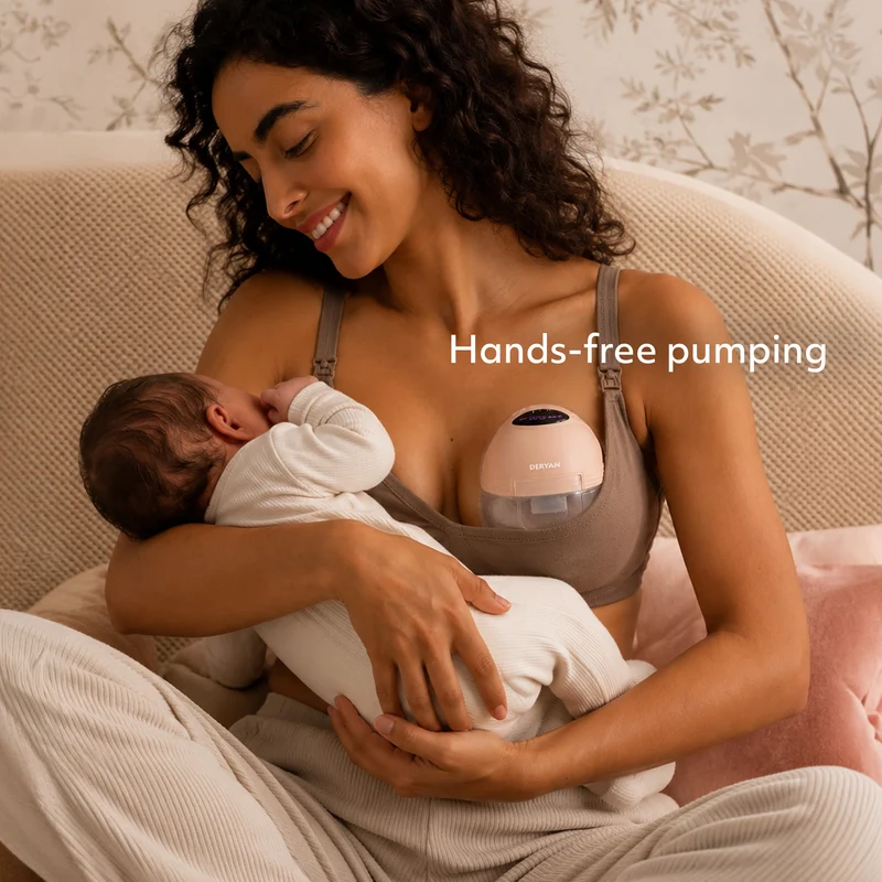 Kabellose Doppel-Milchpumpe, freihändig bedienbar – 3 Modi, 12 Saugstufen