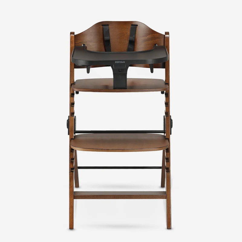 Odin Mitwachsender Holzstuhl mit Esstischplatte – Warm Brown