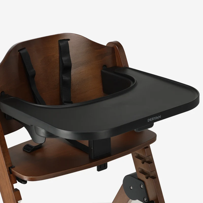 Odin Mitwachsender Holzstuhl mit Esstischplatte – Warm Brown