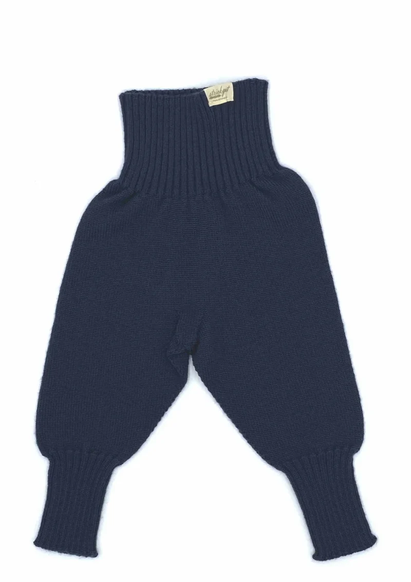 Merino Babyhose mit weichem Bund zum Mitwachsen Indigo