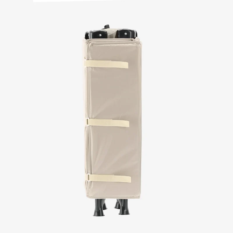 Mooiys Campingbett mit Wickelauflage und Bodenverhöher – 120 x 60 cm – Creme