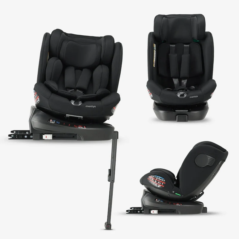 Indy Luxe i-Size-Autokindersitz – um 360° drehbar – Isofix – Schwarz