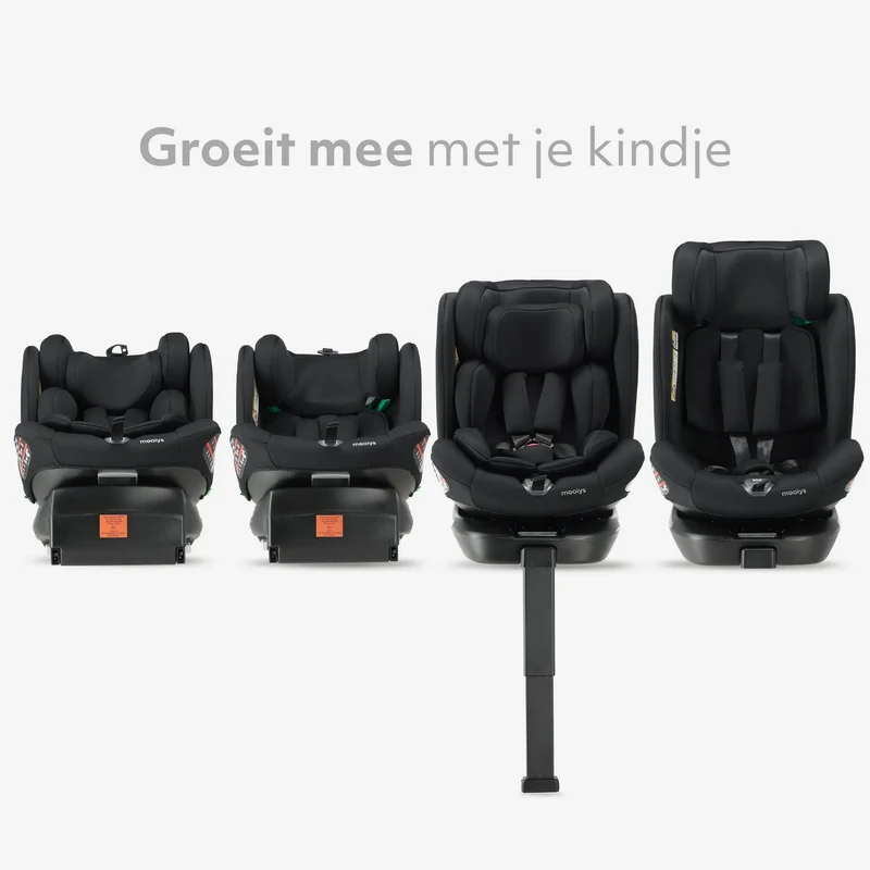 Indy Luxe i-Size-Autokindersitz – um 360° drehbar – Isofix – Schwarz