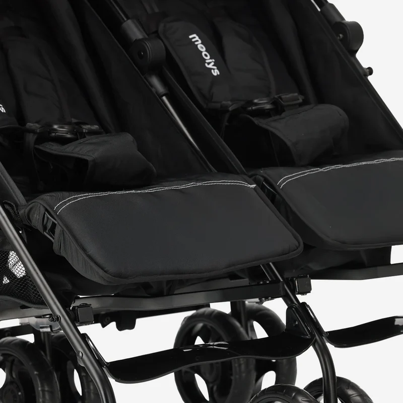 Miles Duo Buggy – Zwillingsbuggy – Leichter Doppelbuggy – Schwarz