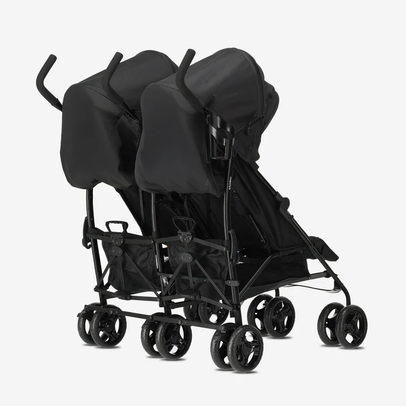 Miles Duo Buggy – Zwillingsbuggy – Leichter Doppelbuggy – Schwarz