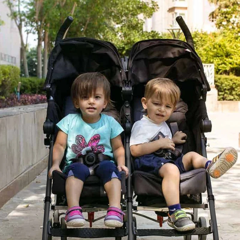 Miles Duo Buggy – Zwillingsbuggy – Leichter Doppelbuggy – Schwarz