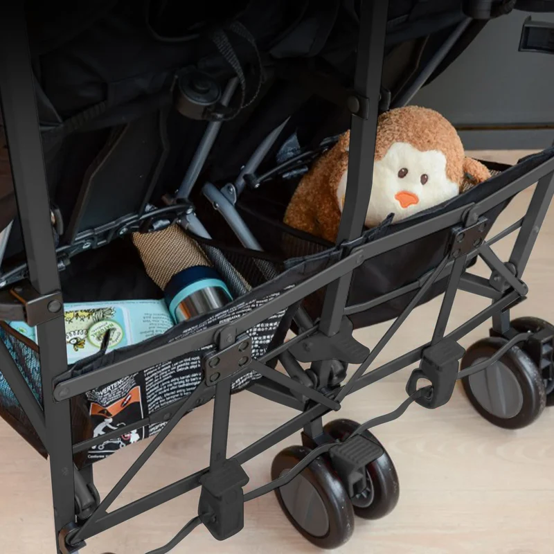 Miles Duo Buggy – Zwillingsbuggy – Leichter Doppelbuggy – Schwarz