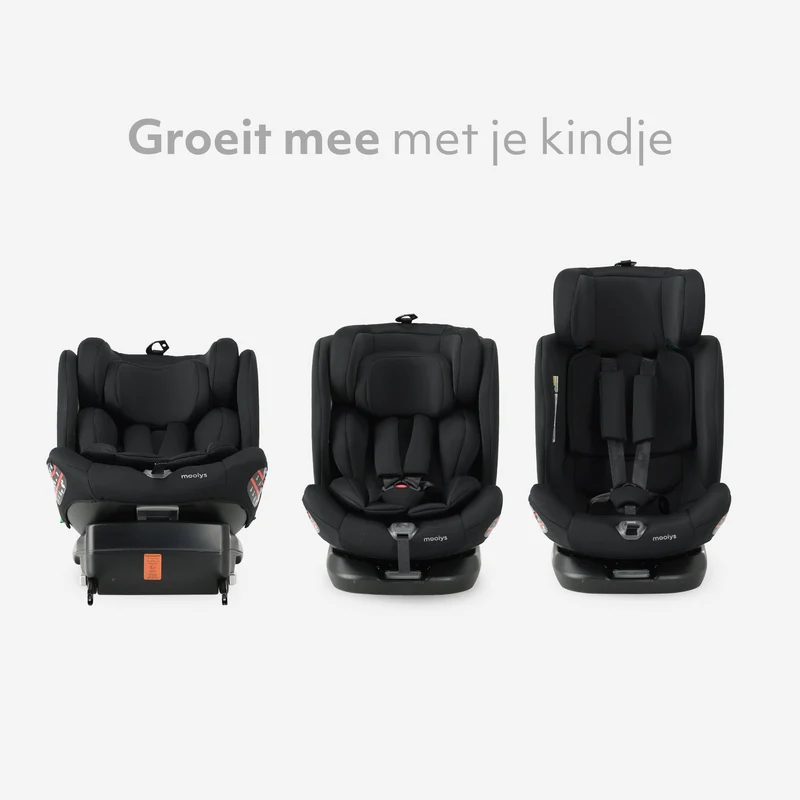 Kaya Luxe I-Size-Autokindersitz – um 360° drehbar – Isofix – Schwarz