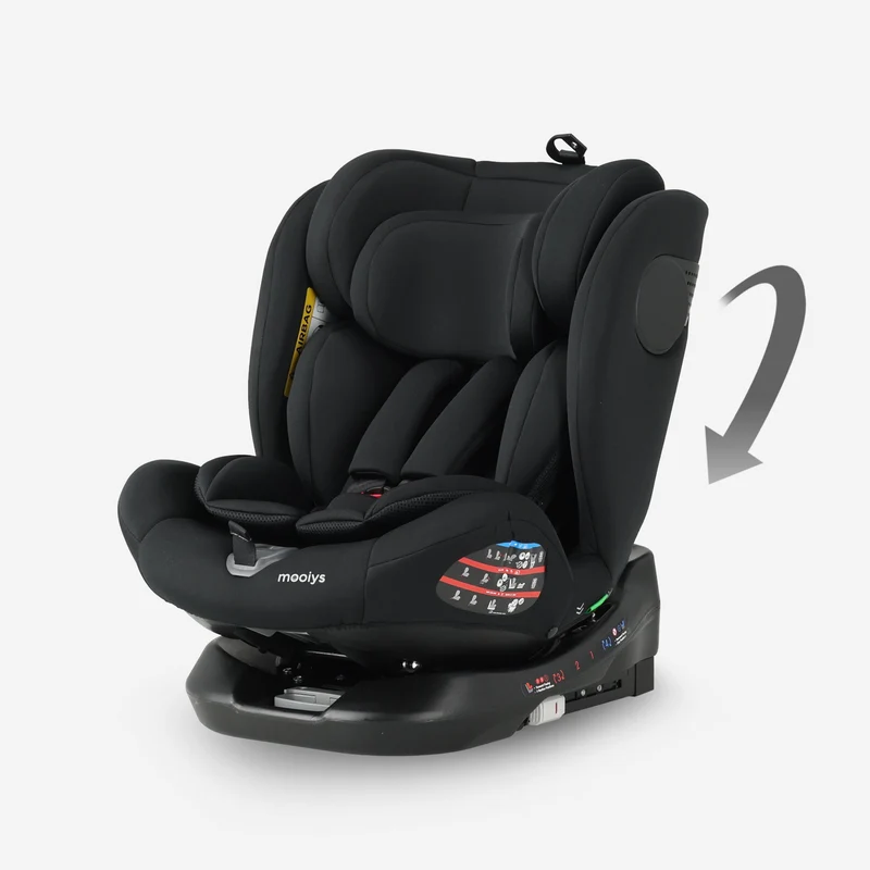 Kaya Luxe I-Size-Autokindersitz – um 360° drehbar – Isofix – Schwarz