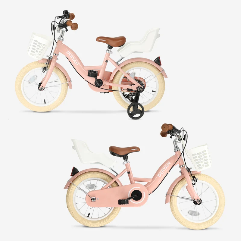 Zoey kinderfiets met mandje 12 inch - Roze