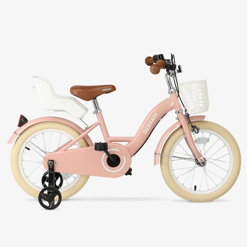 Zoey kinderfiets met mandje 16 inch - Roze