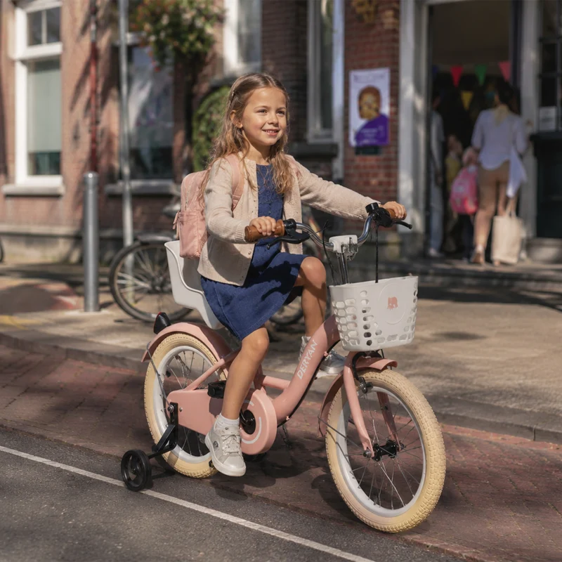 Zoey kinderfiets met mandje 16 inch - Roze