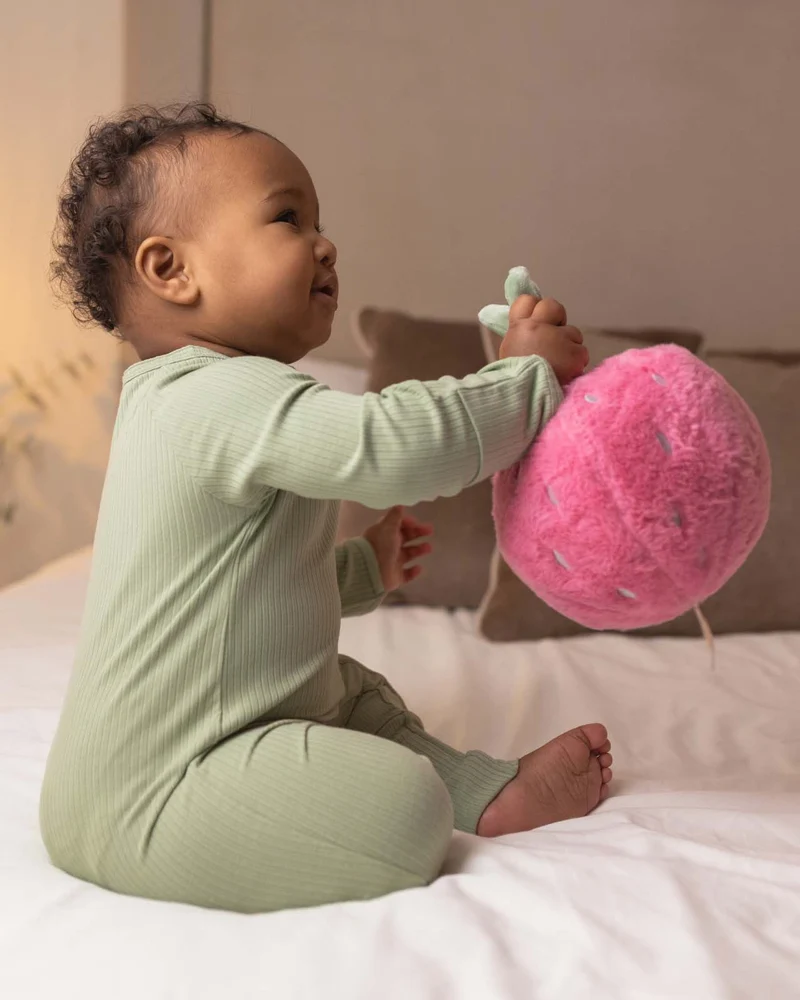 BABYGO® Salbeifarbener gerippter Schlafanzug mit Reißverschluss