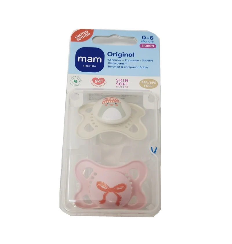 MAM ORIGINAL Winter Edition Silikon Schnuller Symmetrisch Oval 0-6M 6-16M + Box