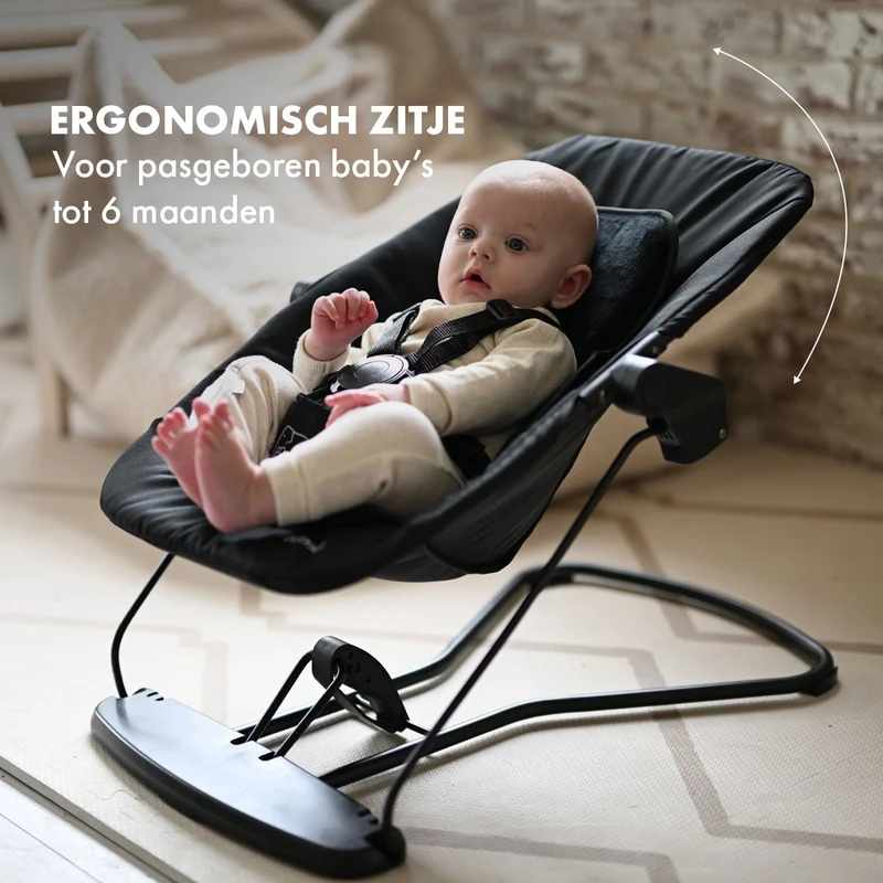 Curve Hochstuhl-Set komplett - Inklusive Babywippe - Schwarz