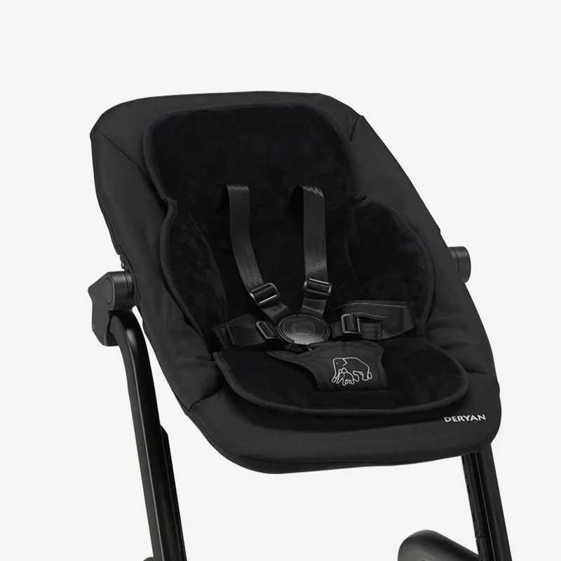 Curve Hochstuhl-Set komplett - Inklusive Babywippe - Schwarz