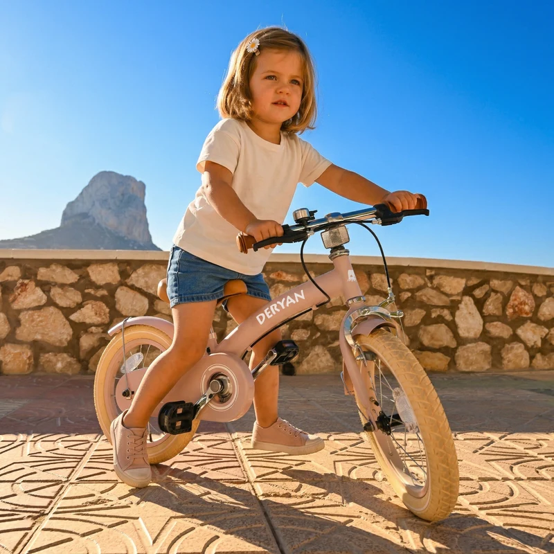 Luxus Kinderfahrrad 12 Zoll - 3 in 1 - Laufrad Pink
