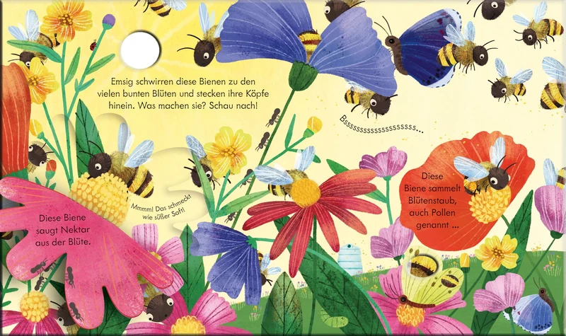 Usborne Kinderbuch mit Klappen und Gucklöchern: Bei den Bienen 3J+