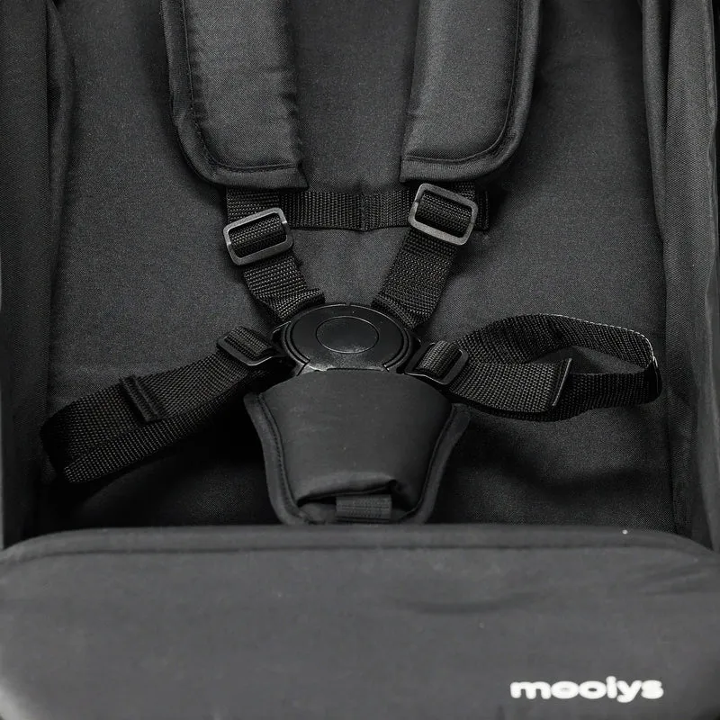 Mooiys Ash Buggy – Kompakter Kinderwagen – Schwarz