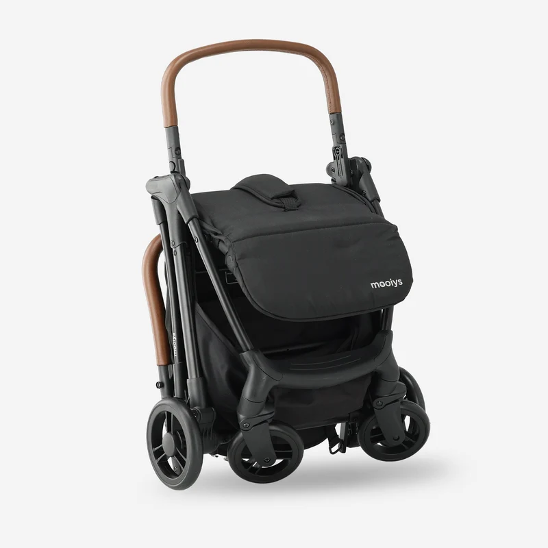 Mooiys Ash Buggy – Kompakter Kinderwagen – Schwarz