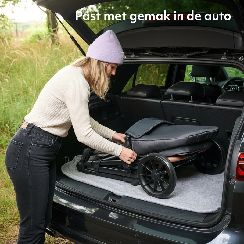Mooiys Kai Kinderwagen – 3-in-1-Reisesystem – Schwarz