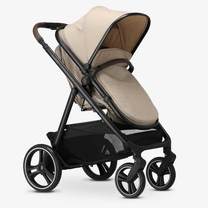Mooiys Luca 3-in-1-Kinderwagen – Multifunktionaler Kinderwagen – inklusive Autositz – Nougat