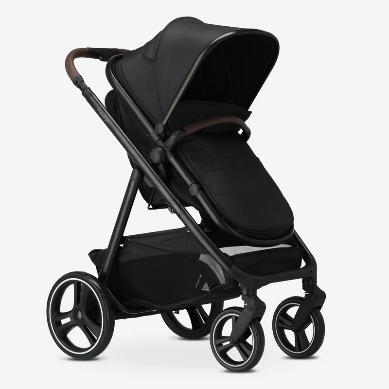 Mooiys Luca 3-in-1-Kinderwagen – Multifunktionaler Kinderwagen – inklusive Autositz – Schwarz