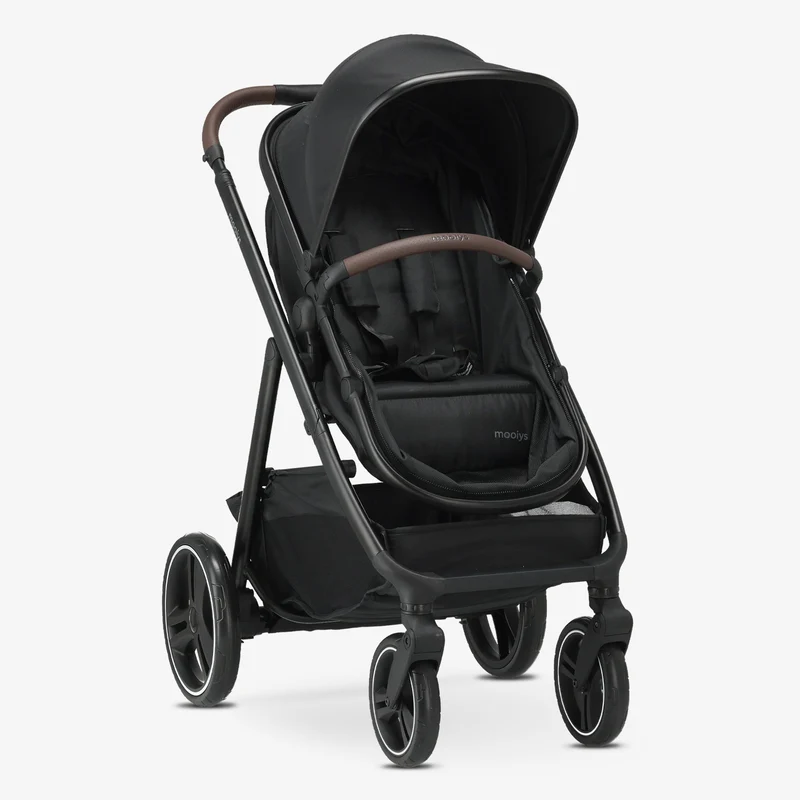 Mooiys Luca 3-in-1-Kinderwagen – Multifunktionaler Kinderwagen – inklusive Autositz – Schwarz