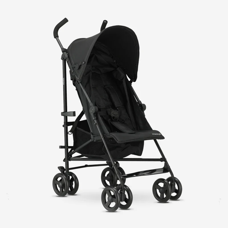 Mooiys Zeke Buggy – Klappbuggy – 5-Punkt-Gurt – Geeignet für Kinder bis 22 kg – Schwarz
