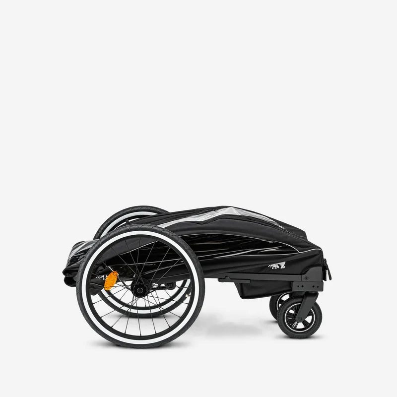 Luxus-Fahrradanhänger, 3-in-1-Kinderwagen und Jogger – Schwarz
