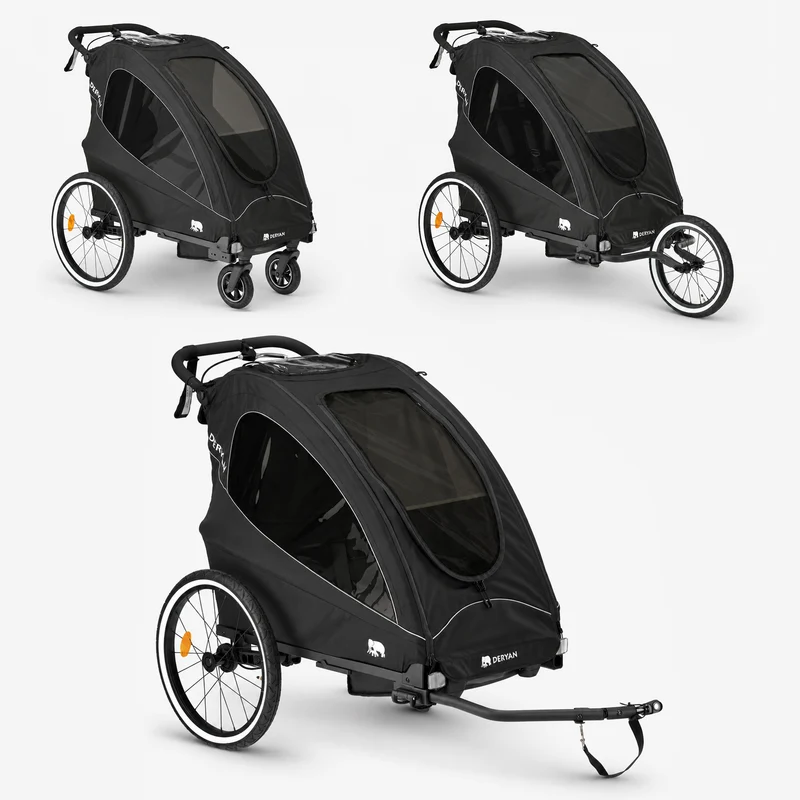Luxus-Fahrradanhänger, 3-in-1-Kinderwagen und Jogger – für 1 Person