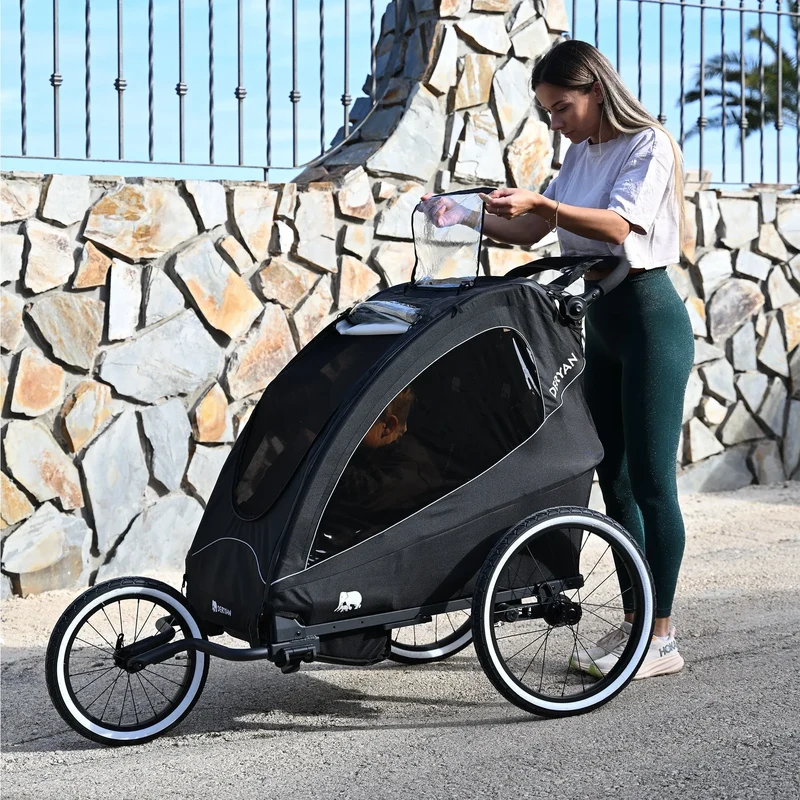 Luxus-Fahrradanhänger, 3-in-1-Kinderwagen und Jogger – für 1 Person