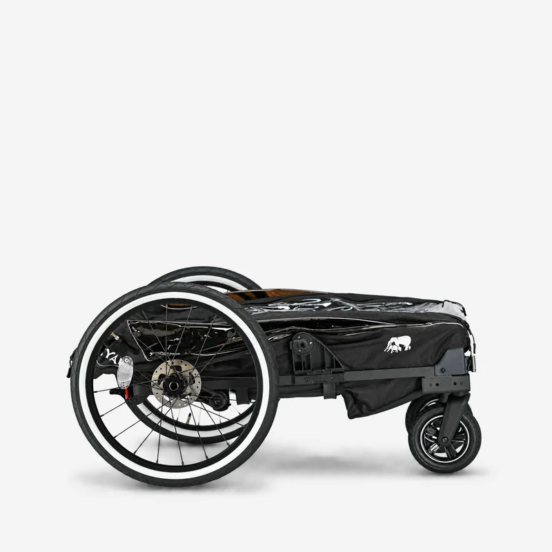Luxus-Fahrradanhänger V2 – Wanderwagen – Laufkinderwagen Schwarz
