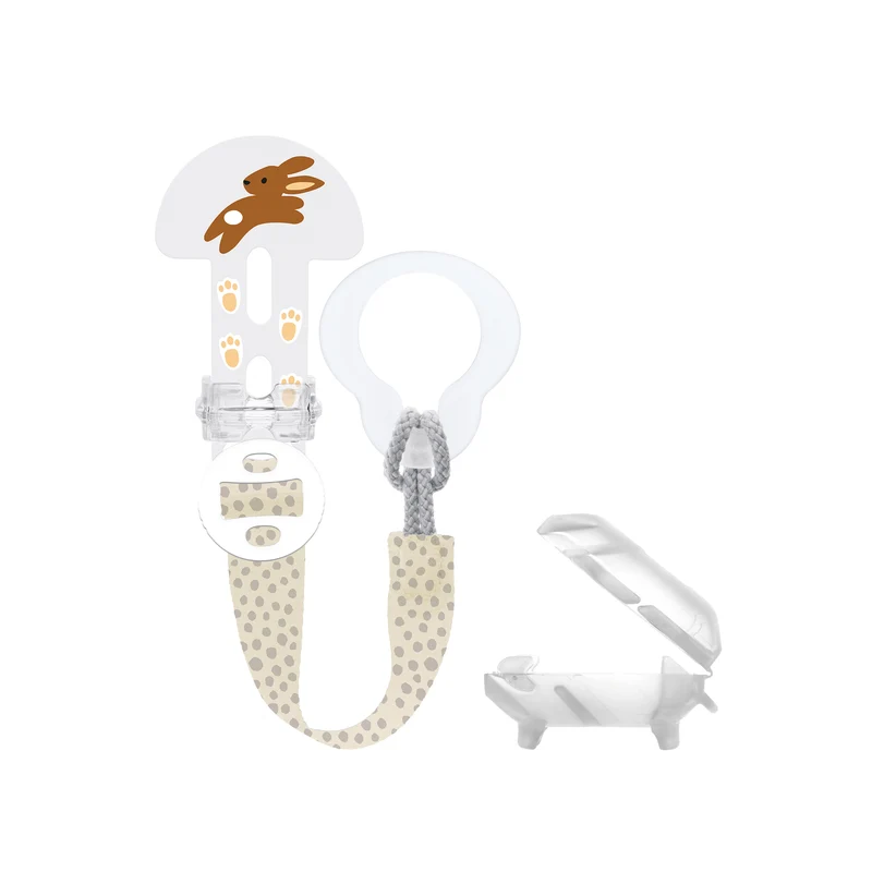 MAM Baby Schnullerband Clip it! & Cover Schnullerkette mit Saugerschutz Box