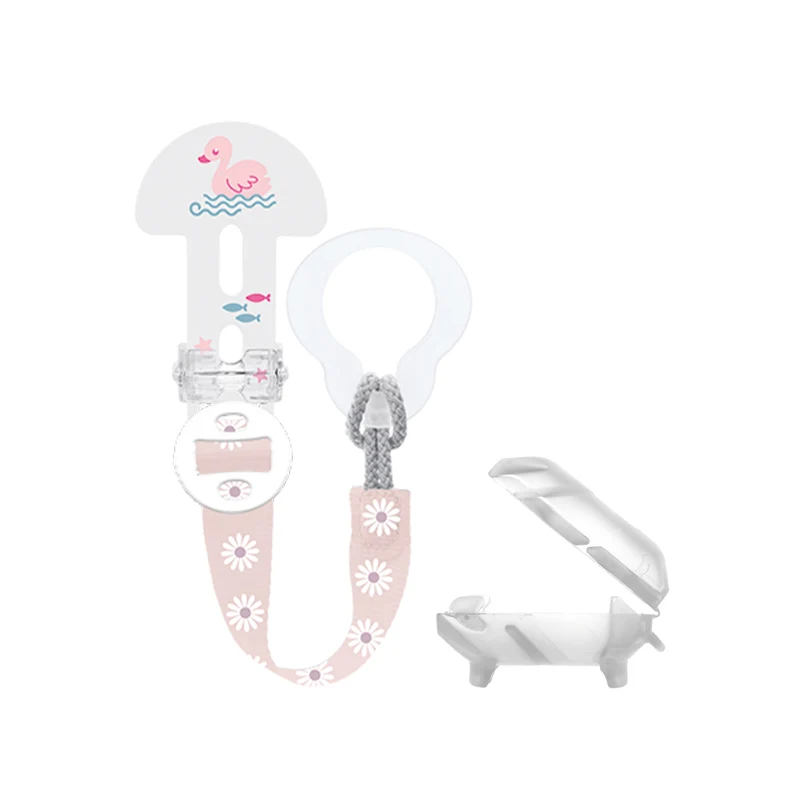 MAM Baby Schnullerband Clip it! & Cover Schnullerkette mit Saugerschutz Box