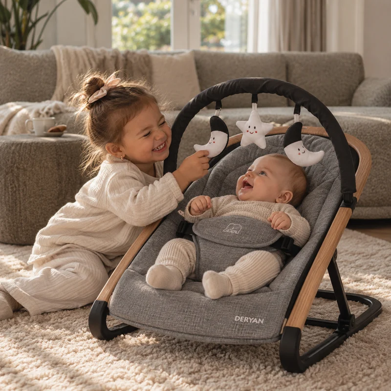 Babywippe Rocker Grau