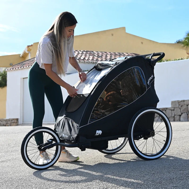 Deryan – Kinderwagen – Jogging-Kinderwagen Schwarz