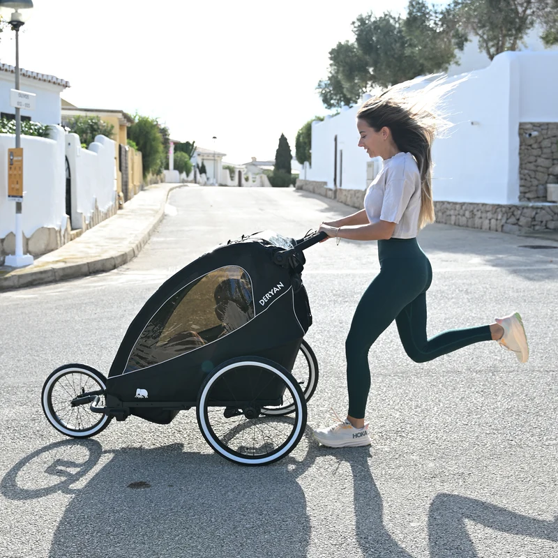 Deryan – Kinderwagen – Jogging-Kinderwagen Schwarz
