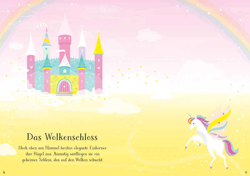 Usborne Kinder Stickerbuch: Elisa, das kleine Einhorn
