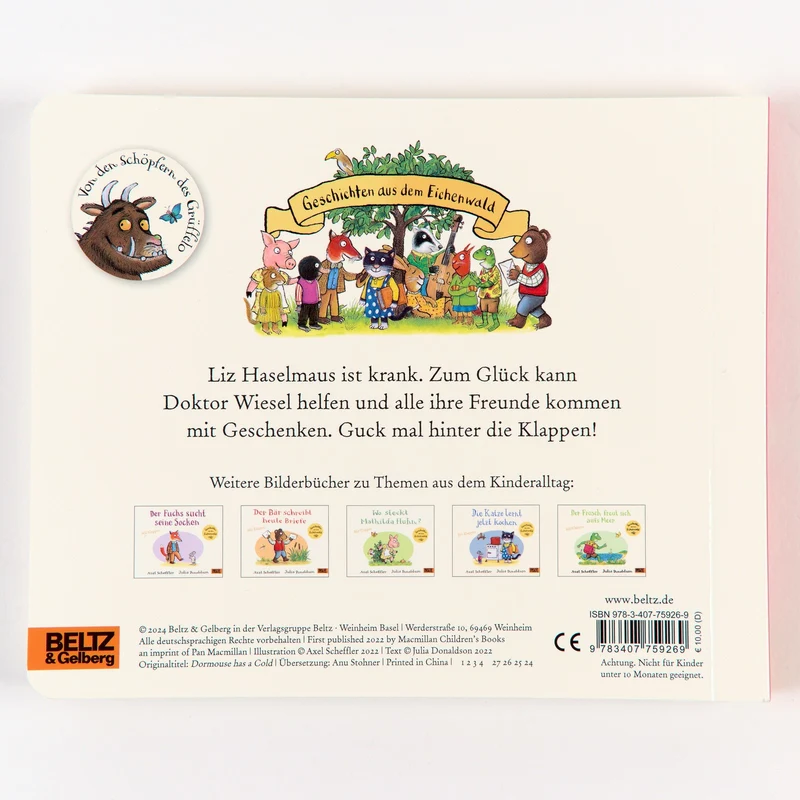 Liz Haselmaus ist heute krank Klappenbuch von Scheffler & Donaldson