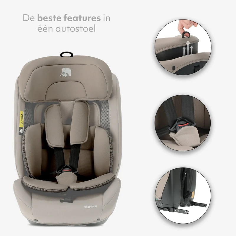 Carter Luxe i-Size-Autokindersitz 76–150 cm – Truffle Nougat