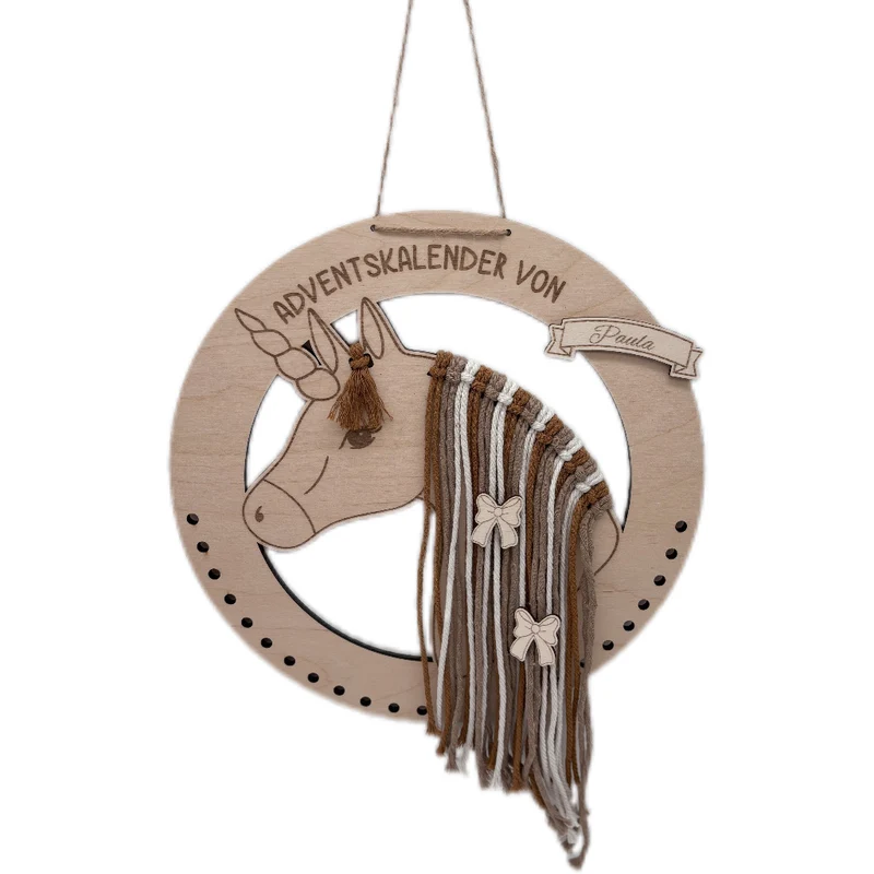 Adventskalender „Emma“ aus Holz | 28x28cm | personalisiert