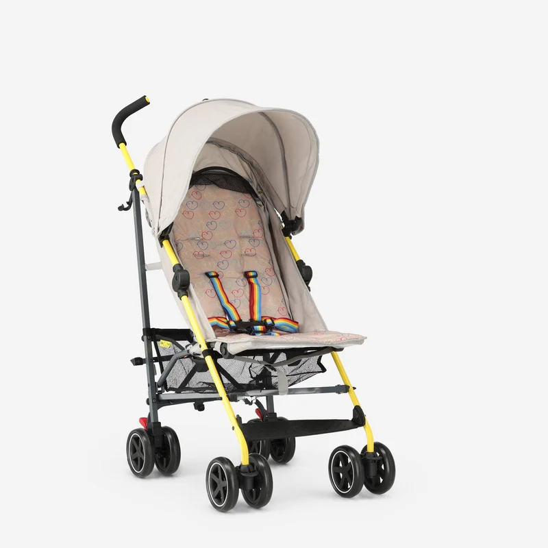 Regenschirm-Kinderwagen – Verstellbarer Kinderwagen – Bis zu 15 kg – Cream Multi