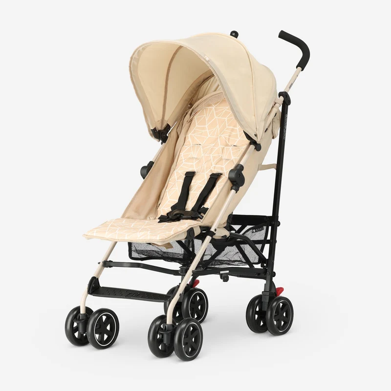 Regenschirm-Kinderwagen – Verstellbarer Kinderwagen – Bis zu 15 kg – Cremefarben