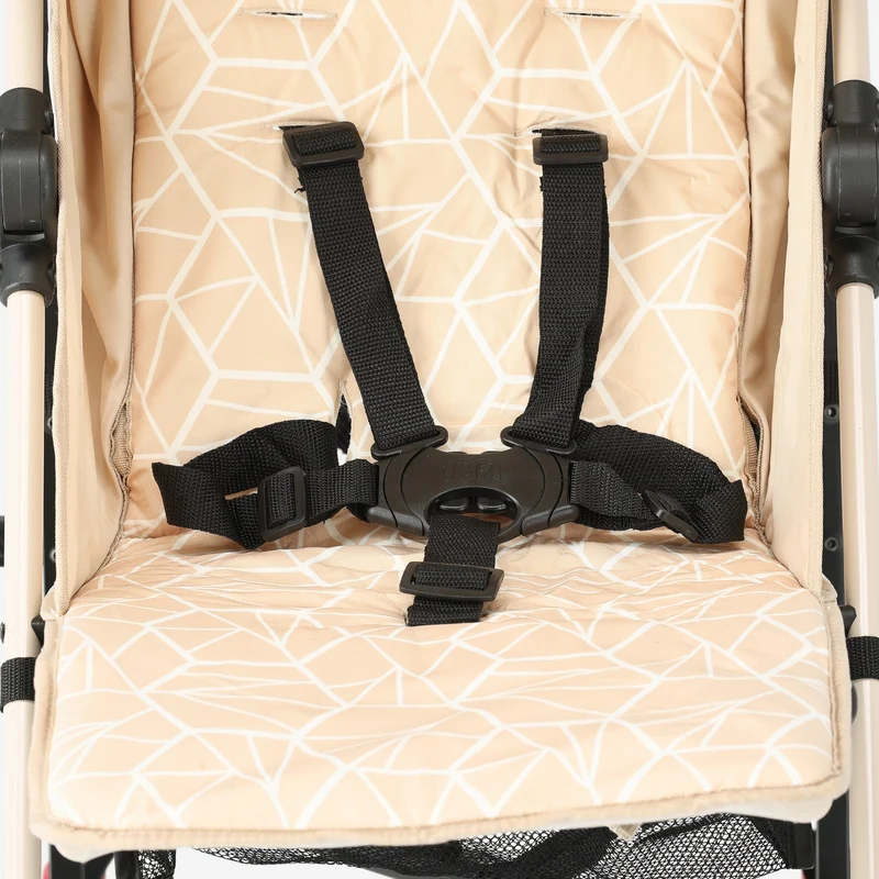Regenschirm-Kinderwagen – Verstellbarer Kinderwagen – Bis zu 15 kg – Cremefarben