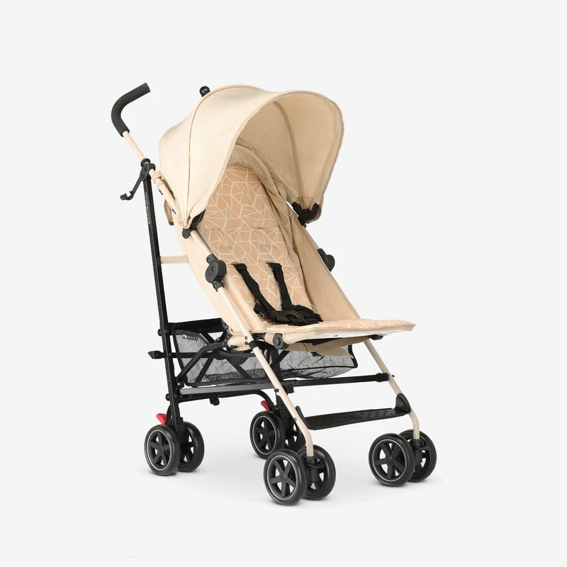 Regenschirm-Kinderwagen – Verstellbarer Kinderwagen – Bis zu 15 kg – Cremefarben